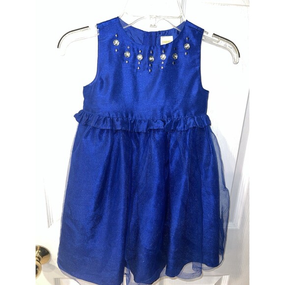 Gymboree Dress Toddler Girls 3T Best in Blue Gem Tulle Event Wedding Birthday - Picture 8 of 8
